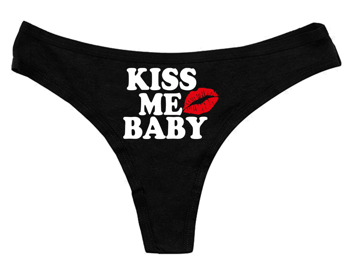 Kiss Me Panties,HotWife Clothing,Kiss My Pussy Thong, Sexy Black Panties, Valentine Sexy Gift, Hotwife Panties,Lick Me Lingerie,Oral Sex