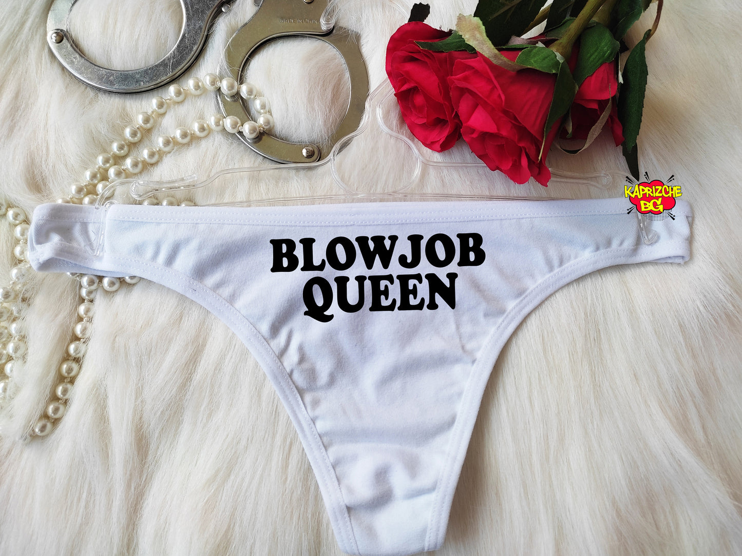 Blowjob Queen Thong,Black Sexy Thong Panties,G-String,Custom Personalized Thong,Custom Panties,Gift For Her,Valentine Sexy Gift