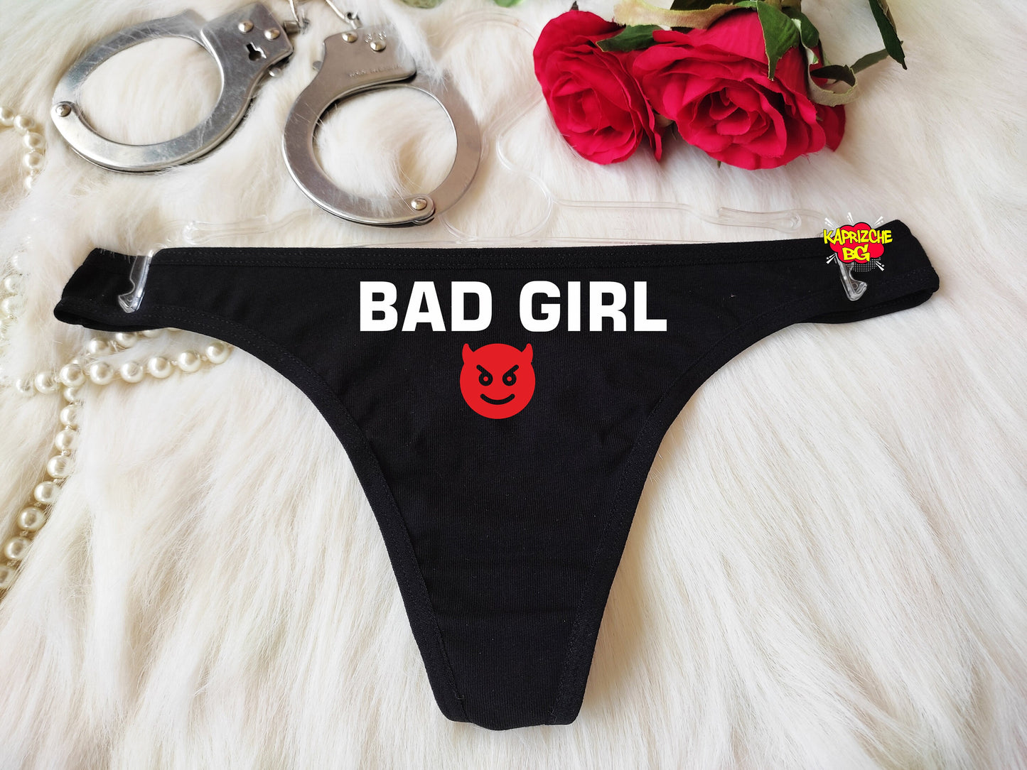 Bad Girl Thong Custom Personalized  - Custom Panties - Gift For Him - Bachelorette Gift - Gift For Her