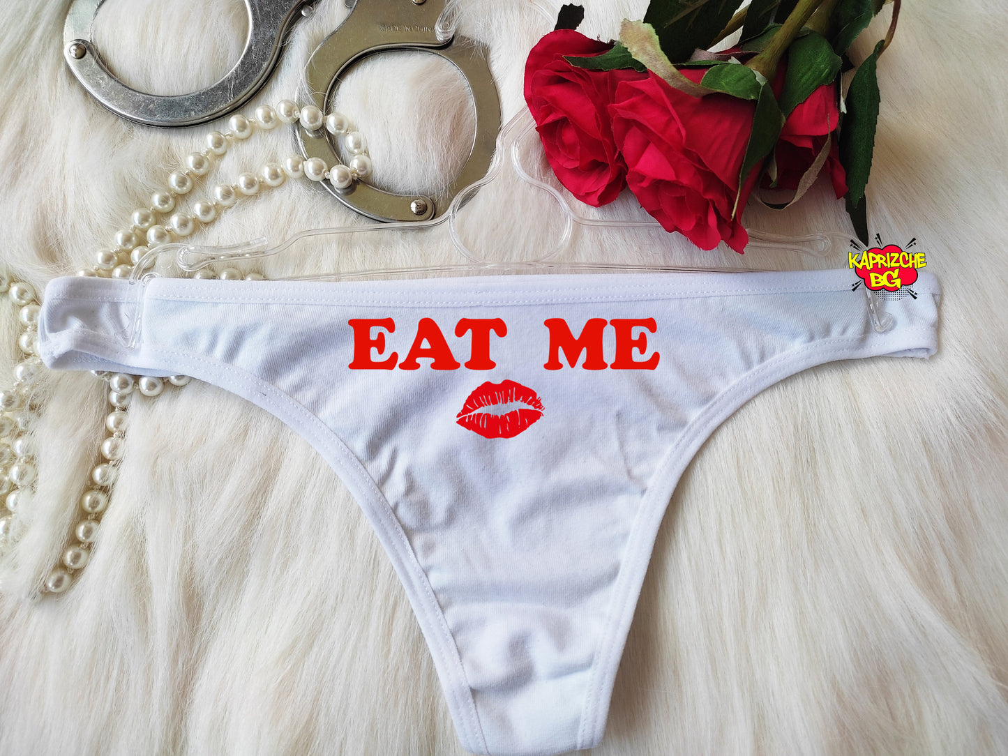 Eat Me Panties,Custom Personalized Thong,Custom Panties,Bachelorette Gift,Valentine Sexy Gift,Bridal Gift Panty Womens Thong