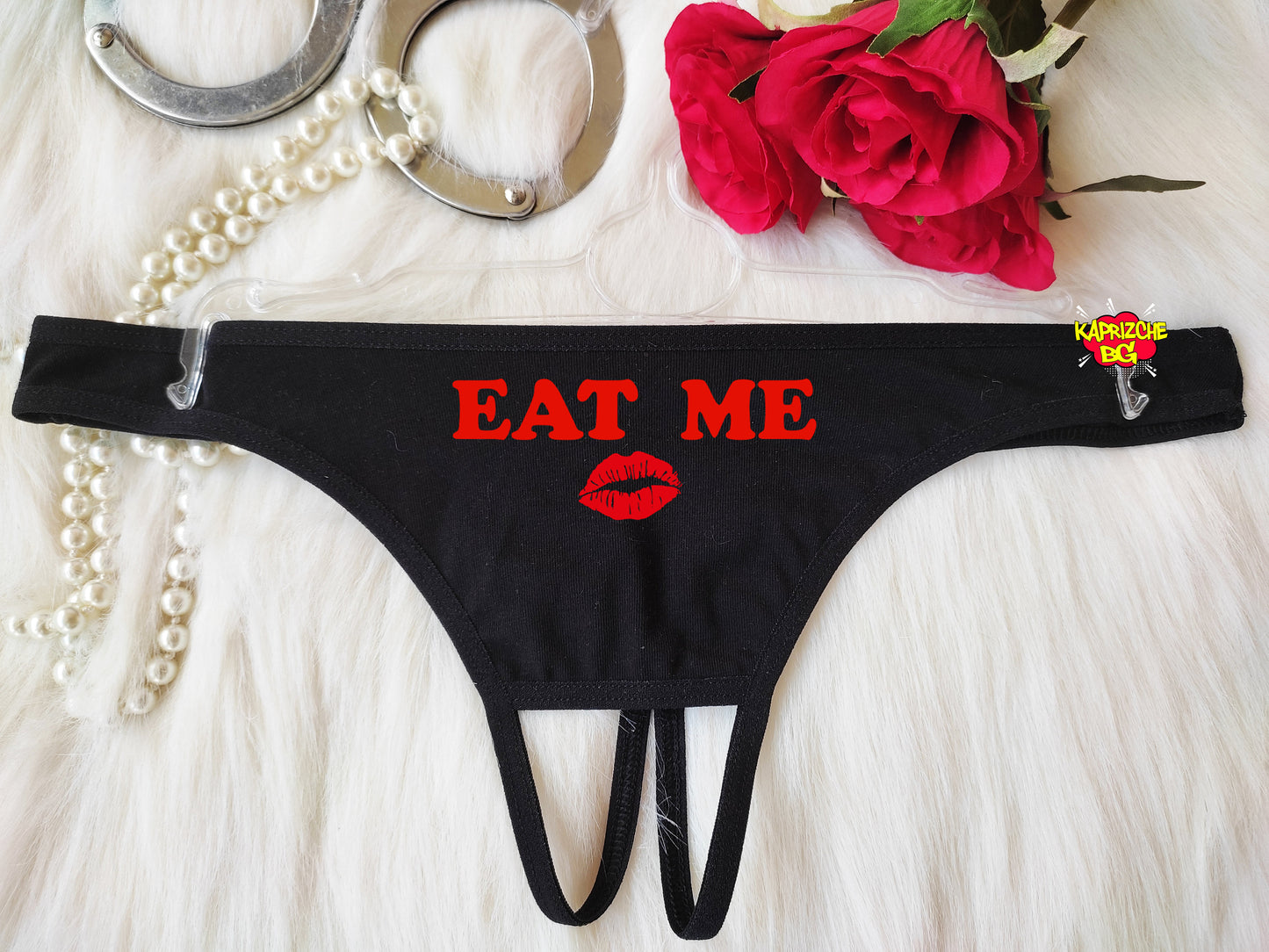 Eat Me Panties,Custom Personalized Thong,Custom Panties,Bachelorette Gift,Valentine Sexy Gift,Bridal Gift Panty Womens Thong