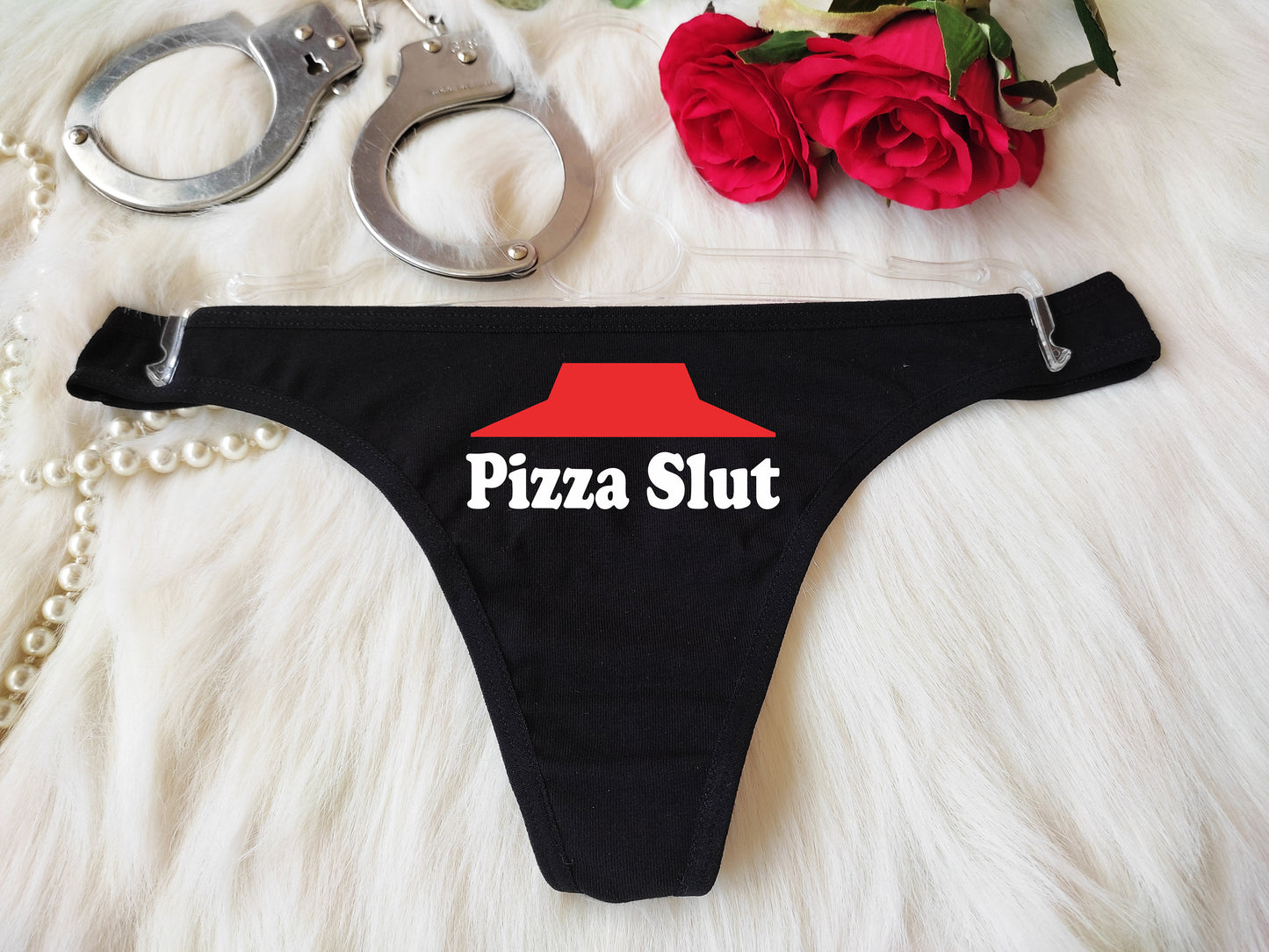 Pizza Slut Panties,Hot Wife Clothies, Slut Thong, Sexy HotWife Panties, Personalized Thongs, Hotwife Panties,Hotwife Lingerie,Gift Her