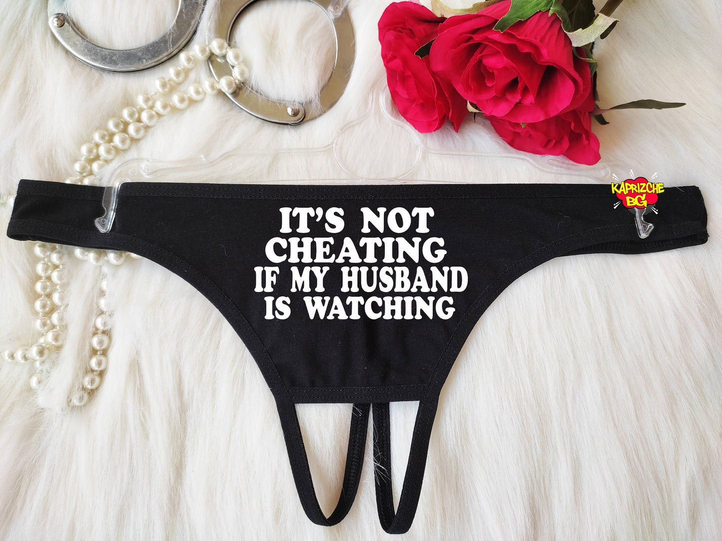 It's No Cheating, Crotchless Panty, Fetish Underwear, Naughty Gift For Hotwife, Kinky Slutty Panties, Graphic Panties, Cuckold Lingerie