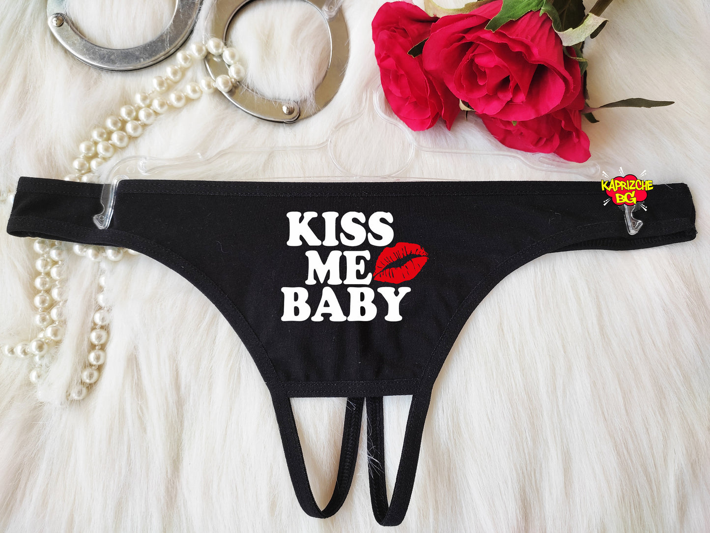 Kiss Me Panties,HotWife Clothing,Kiss My Pussy Thong, Sexy Black Panties, Valentine Sexy Gift, Hotwife Panties,Lick Me Lingerie,Oral Sex