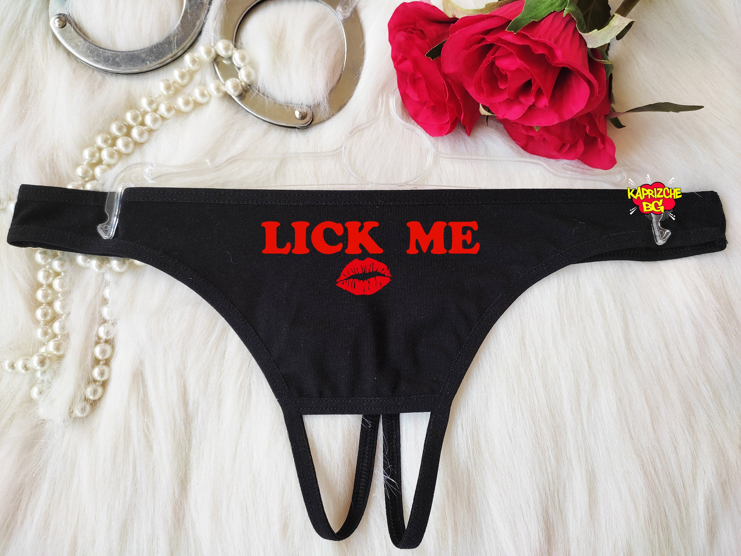 Lick Me, Crotchless Panty, Fetish Underwear, Naughty Gift For Hotwife, Kinky Slutty Panties, Graphic Panties, Cuckold Lingerie, DDLG