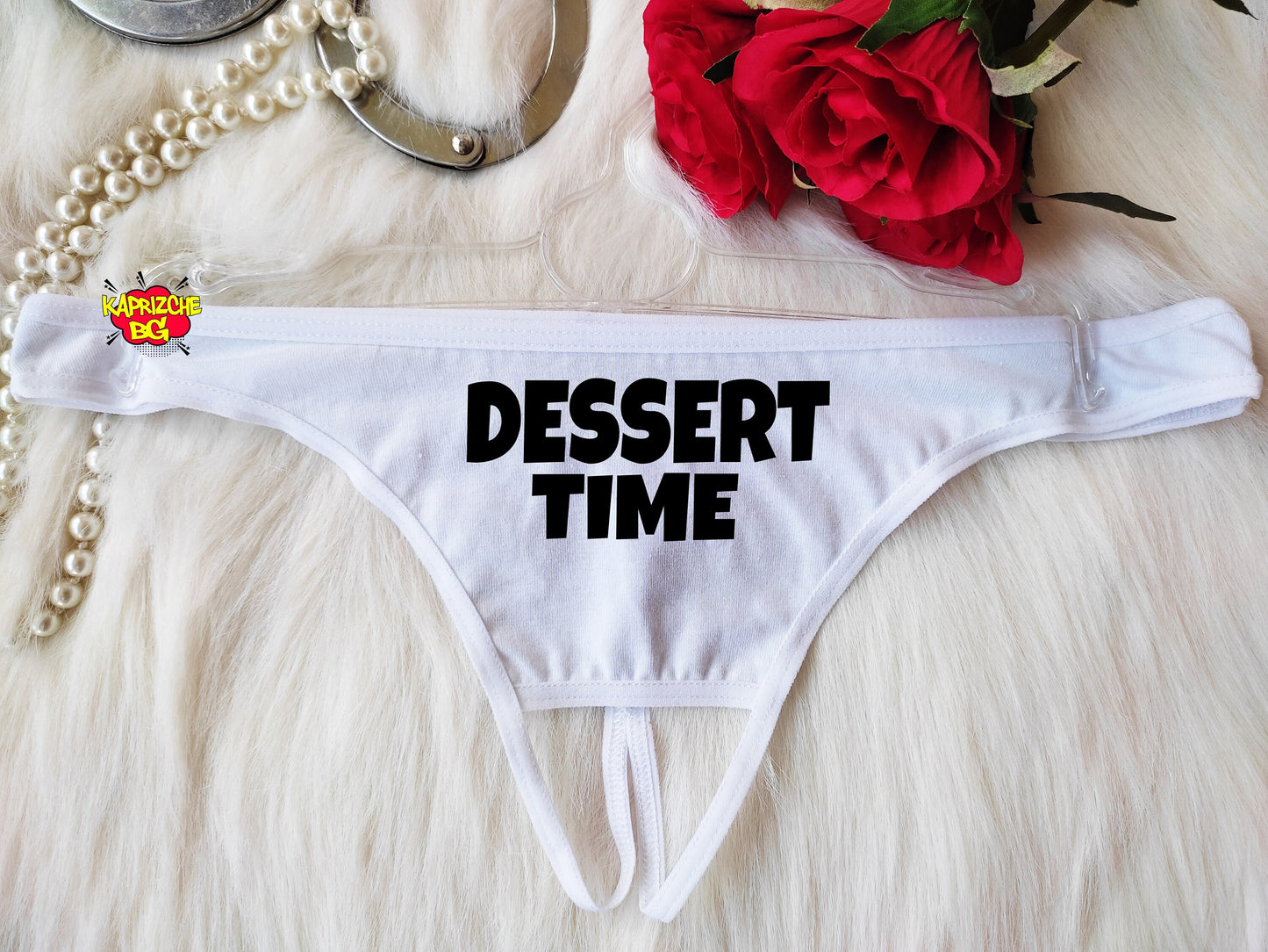 It's Time for Dessert, Naughty Panties,  Slut Thong, Sexy Hotwife Lingerie, Valentine Sexy Gift, Fetish Underwear, Fuck Me Panties