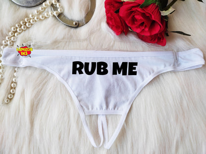 Rub Me Thong,Fetish Underwear,Submissive Panty,Open Crotch,Crotchless Panty,Fetish Lingerie,Bdsm Panties,See Through Thong,Provocative Sting