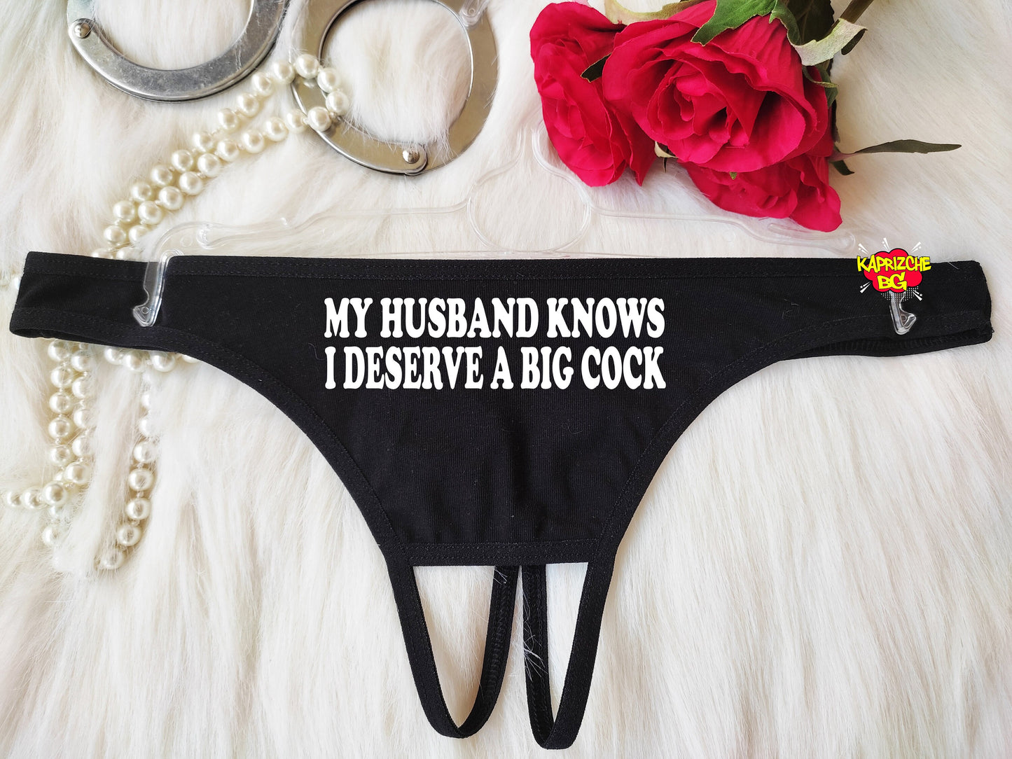 My Husband Knows,Black Sexy Thong Panties,Kinky Panties, Naughty Panty,Submissive ,DDLG,BDSM Panties,BBC Only ,Queen Of Spades, V Day gift