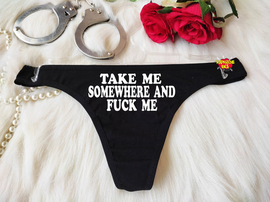 Take Me And Fuck Me , Hotwife Panties Cuckold , Party Bridal Gift Hot Wife Womens Panty Thong Lingerie ,Graphic Panties,Slutty Panties