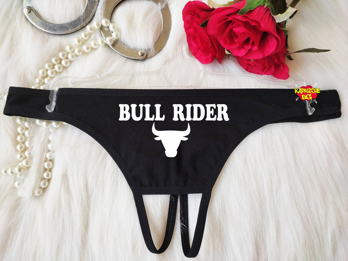 Bull Rider Panties, QOS Thong, BBC Panties, Naughty Panty, Valentine Sexy Gift, Custom Panties, Sex Gift For Her, Open Crotch Panties