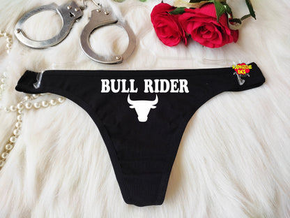 Bull Rider Panties, QOS Thong, BBC Panties, Naughty Panty, Valentine Sexy Gift, Custom Panties, Sex Gift For Her, Open Crotch Panties