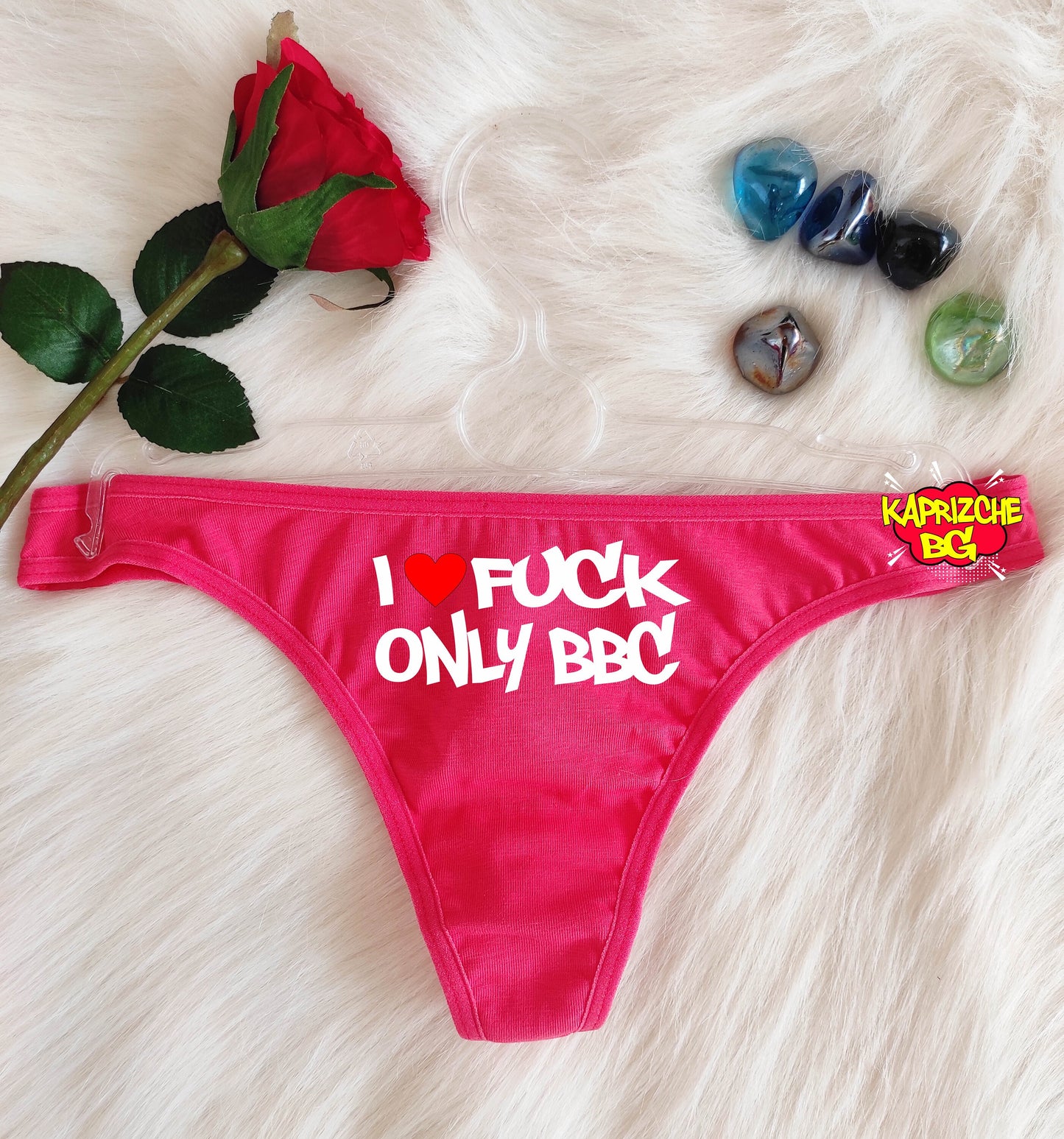 I Love Fuck BBC Thong Panties,QOS Thong ,BBC Panties,Naughty Panty, Valentine Sexy Gift, Custom Panties,Gift For Her,Gift for Hot Wife