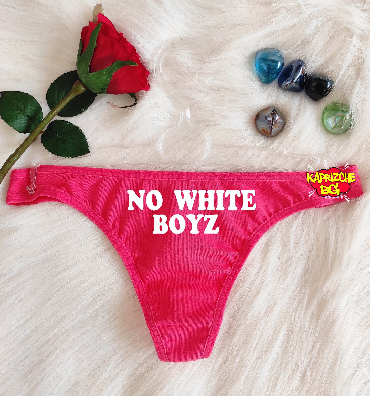 No White Boyz Thong Panties,QOS Thong ,BBC Panties,Naughty Panty, Valentine Sexy Gift, Custom Panties,Gift For Her,Gift for Hot Wife