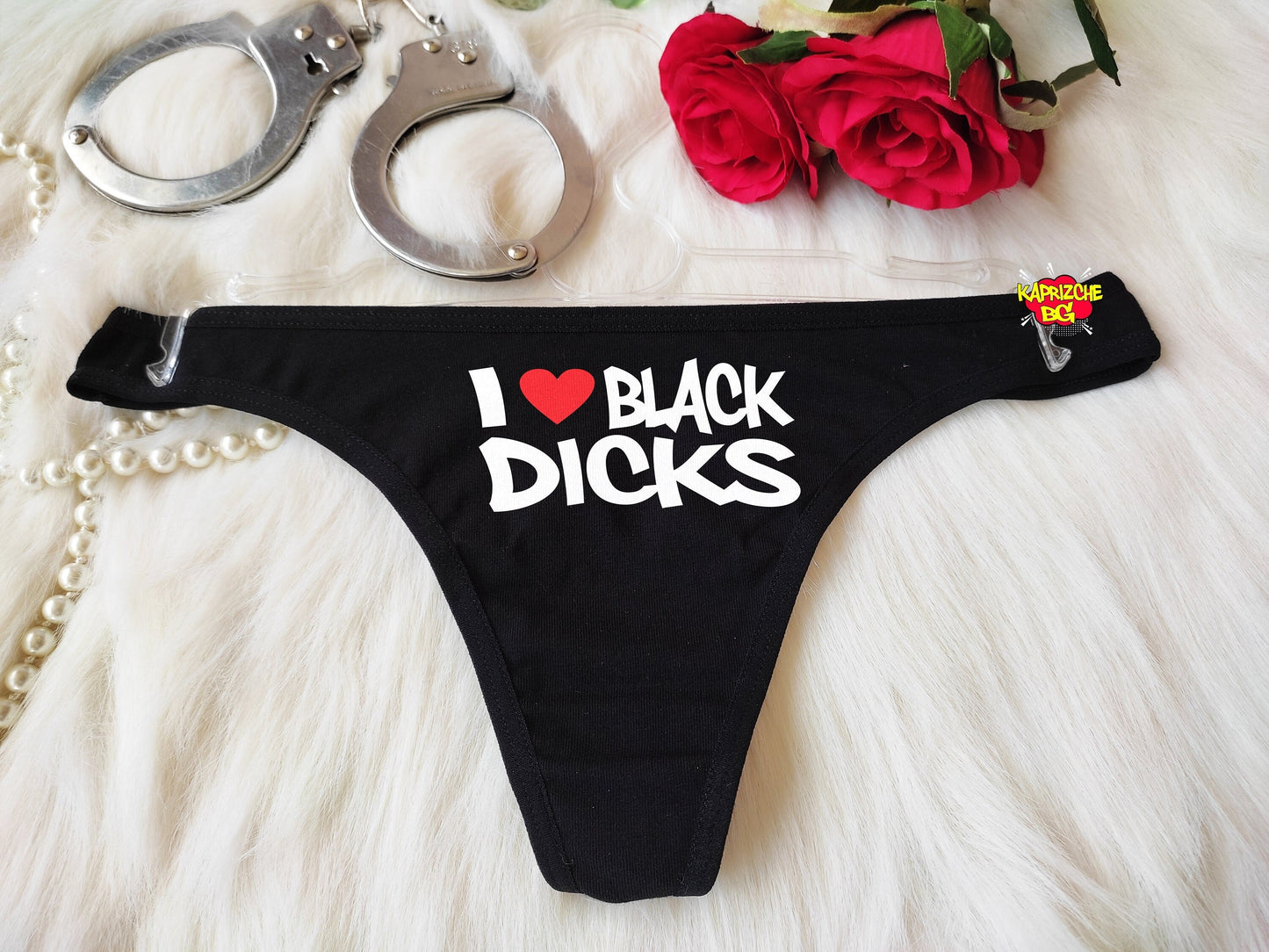 I Love Black Dicks Thong Panties,QOS Thong ,BBC Panties,Naughty Panty, Valentine Sexy Gift, Custom Panties,Gift For Her,Gift for Hot Wife