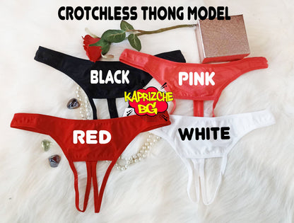 Fuck Me Hard Open Crotch Thong, Naughty Sexy Panties, Custom Text Crotchless, Anniversary Gifts, Sexy Gift For Her, Bbw Sexy Briefs, DDLG