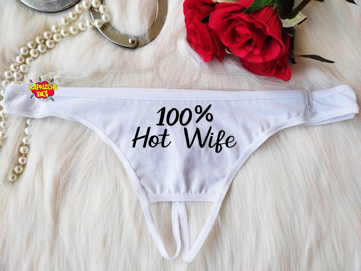 Hot Wife Panties QoS Crotchless Thong Panties,Black Sexy Thong Panties,G-String,Valentine Sexy Gift,Custom Panties,Gift For HotWife