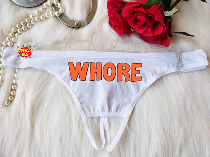 Whore Thong Hotwife Thong Anal Whore Thong Anal Clothing String Whore Whore Wife Panties Daddys Whore Thong Gift for Hotwife