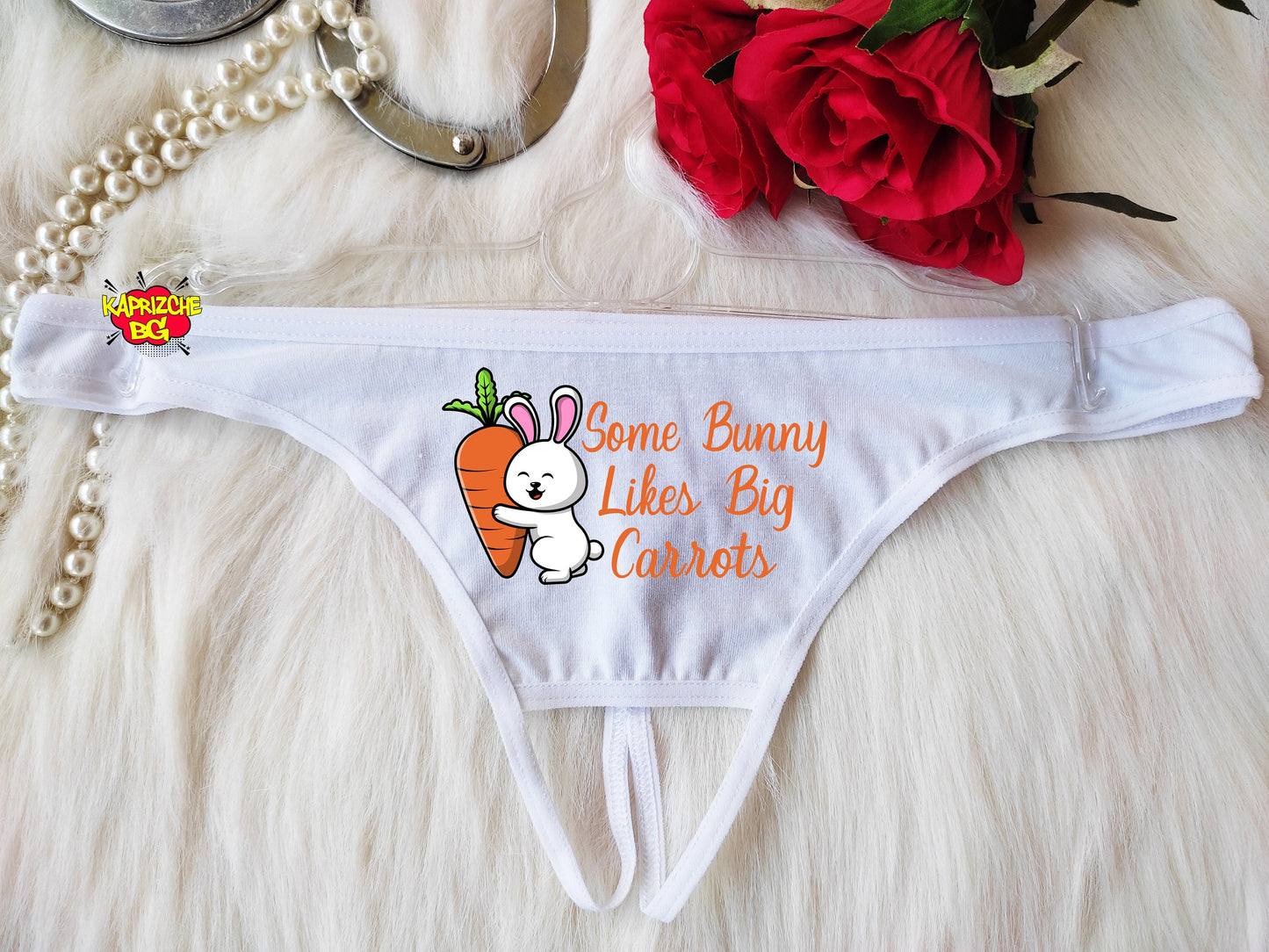 Some Bunny Needs A Big Carrot  Sexy Thong Panty,Naughty Panties Cum Personalized Thong Custom Panties Sexy Gift For Hot Wife Woman Underwear