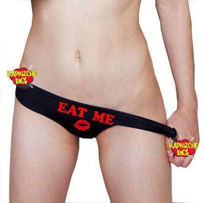 Eat Me Open Panties, Custom Personalized Crotch Thong, Custom Panties, Bachelorette Gift,Valentine Sexy Gift,Bridal Gift Panty Womens Thong