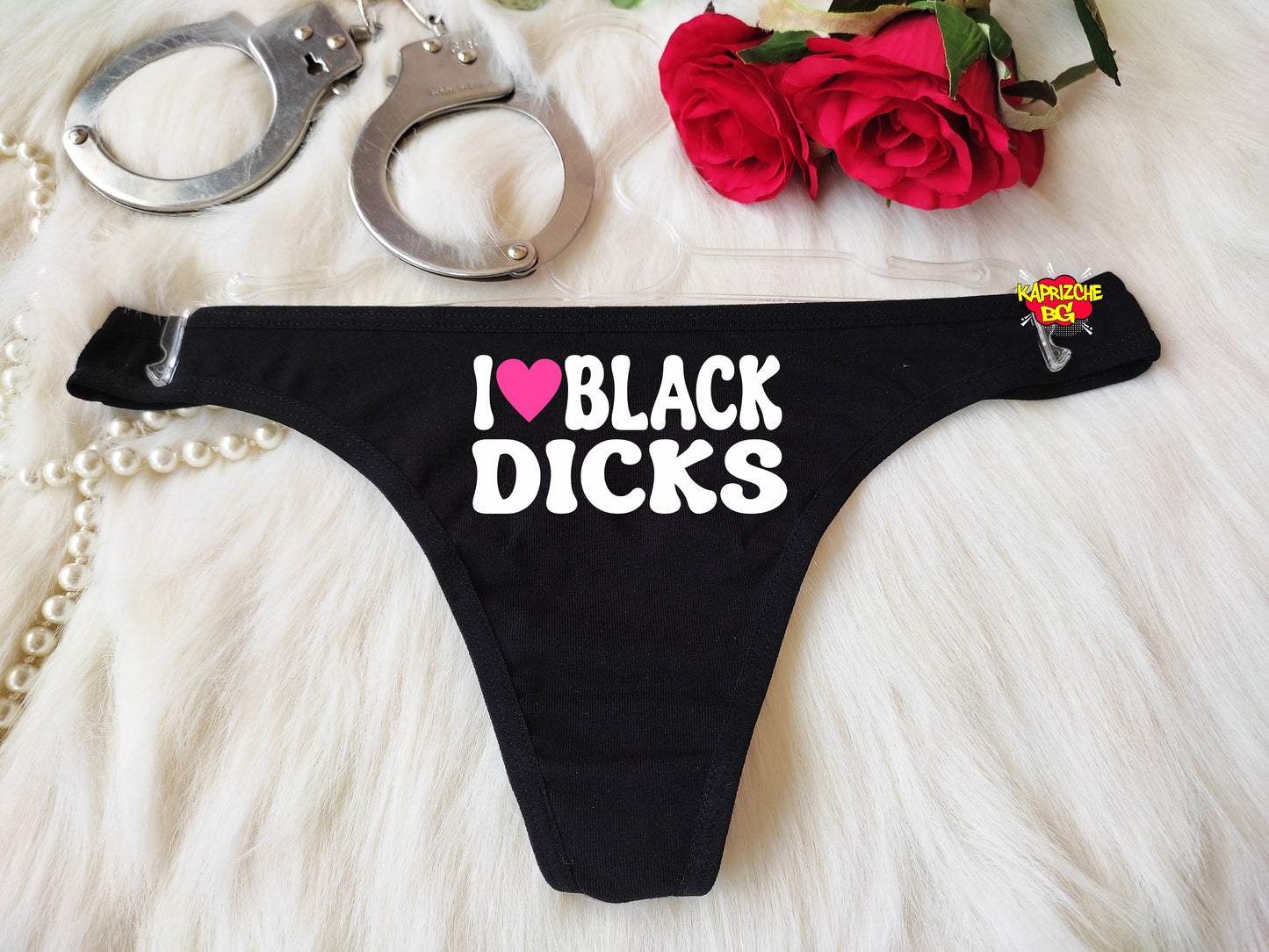 Love Black Dicks Crotchless Thong,Naughty Sexy Panties, Lingerie For Sex, See Through Thong, Open Crotch Thong, Sex Gift For Her,Hotwife