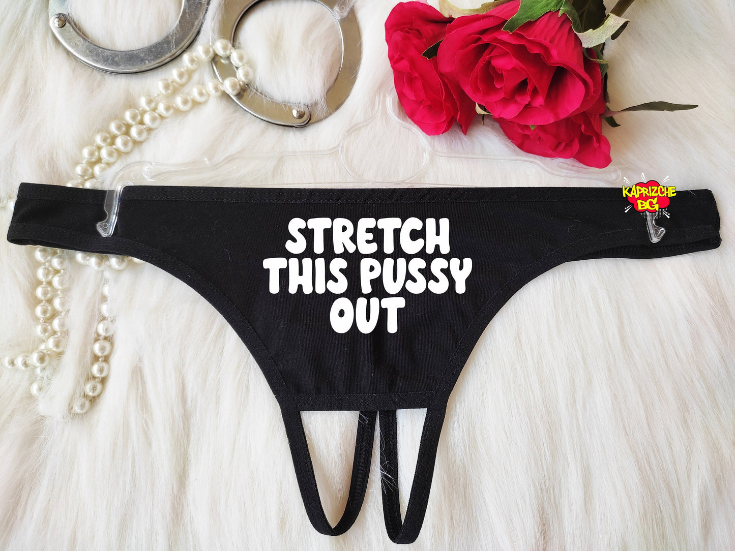 Stretch Pussy Out Crotchless Thong,Naughty Sexy Panties, Lingerie For Sex, See Through Thong, Open Crotch Thong, Sex Gift For Her,Hotwife