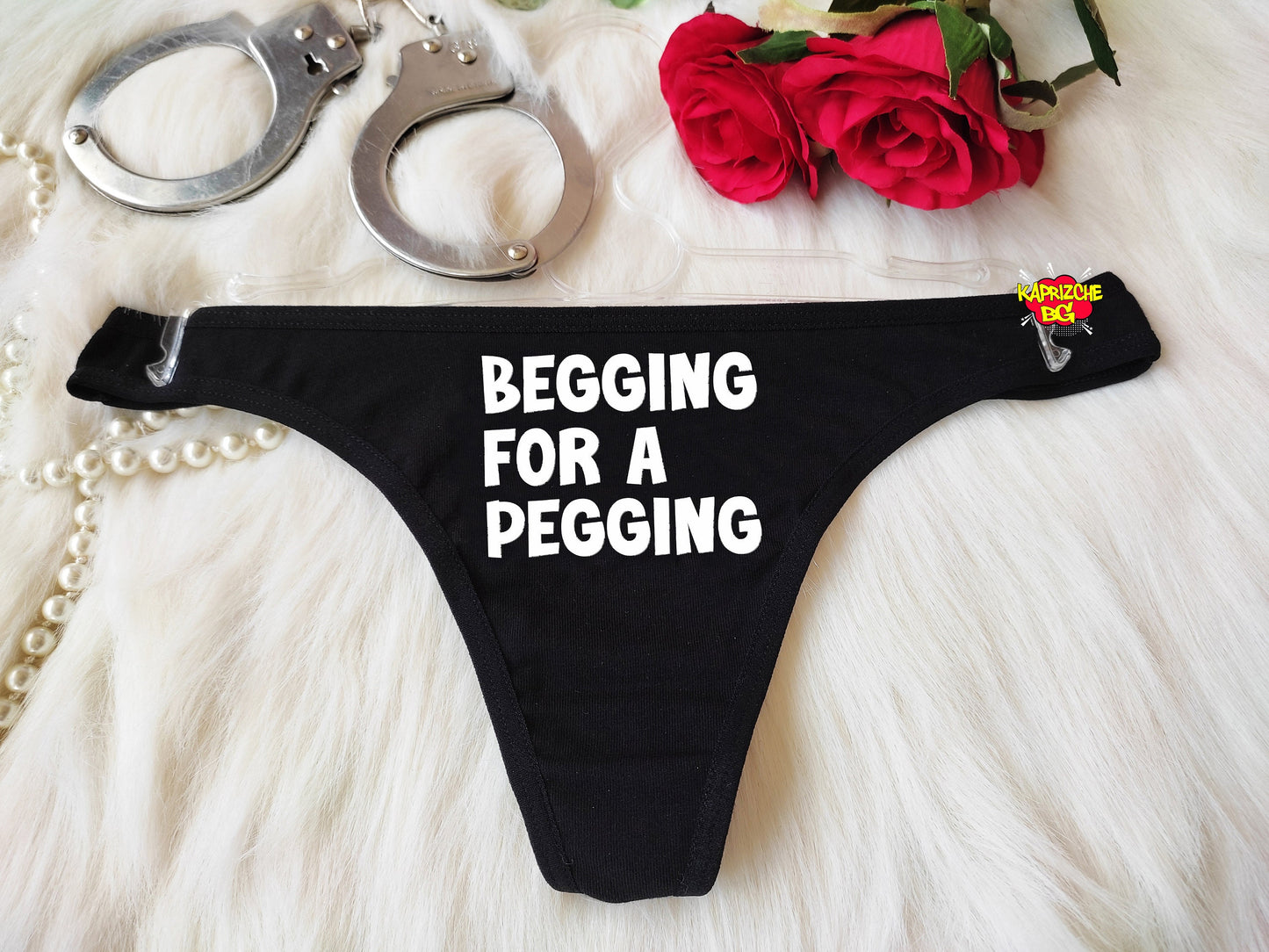 Begging For A Pegging Crotchless Thong,Naughty Sexy Panties, Lingerie For Sex,See Through Thong, Open Crotch Thong, Sex Gift For Her,Hotwife