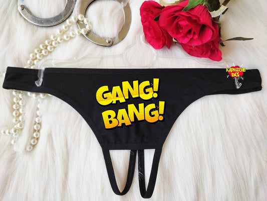 Gang Bang Thong, Naughty Panty,  Kinky Panties, Threesome Submissive Underwear, DDLG BDSM Gang Bang Sexy Lingerie, HotWife Sexy Gift For Her