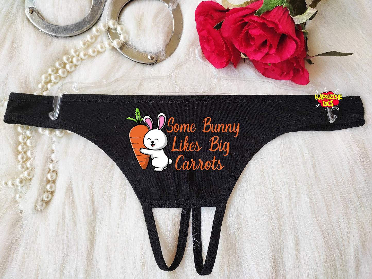 Some Bunny Needs A Big Carrot Sexy Thong, Naughty Panties, Personalized Tanga, Custom Panty, Sexy Gift For HotWife,Woman Underwear,BDMS,DDLG