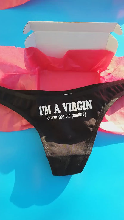 I'm Virgin ,But These Are Old Panty,Hotwife Thong,Slut Panties,Wife Thong,Valentine Sexy Gift,Hotwife Lingerie,Naughty Lingerie,Hot Wife